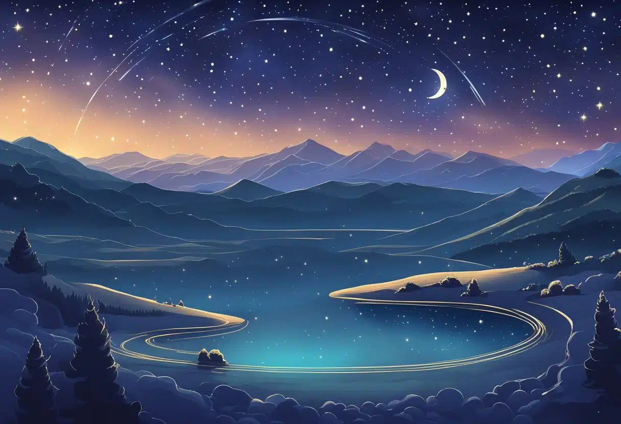 A night sky filled with stars on January 7th, with the zodiac signs visible