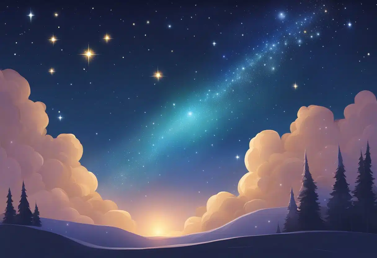 A cluster of stars shining brightly in the night sky on January 8th, representing the zodiac sign for the day