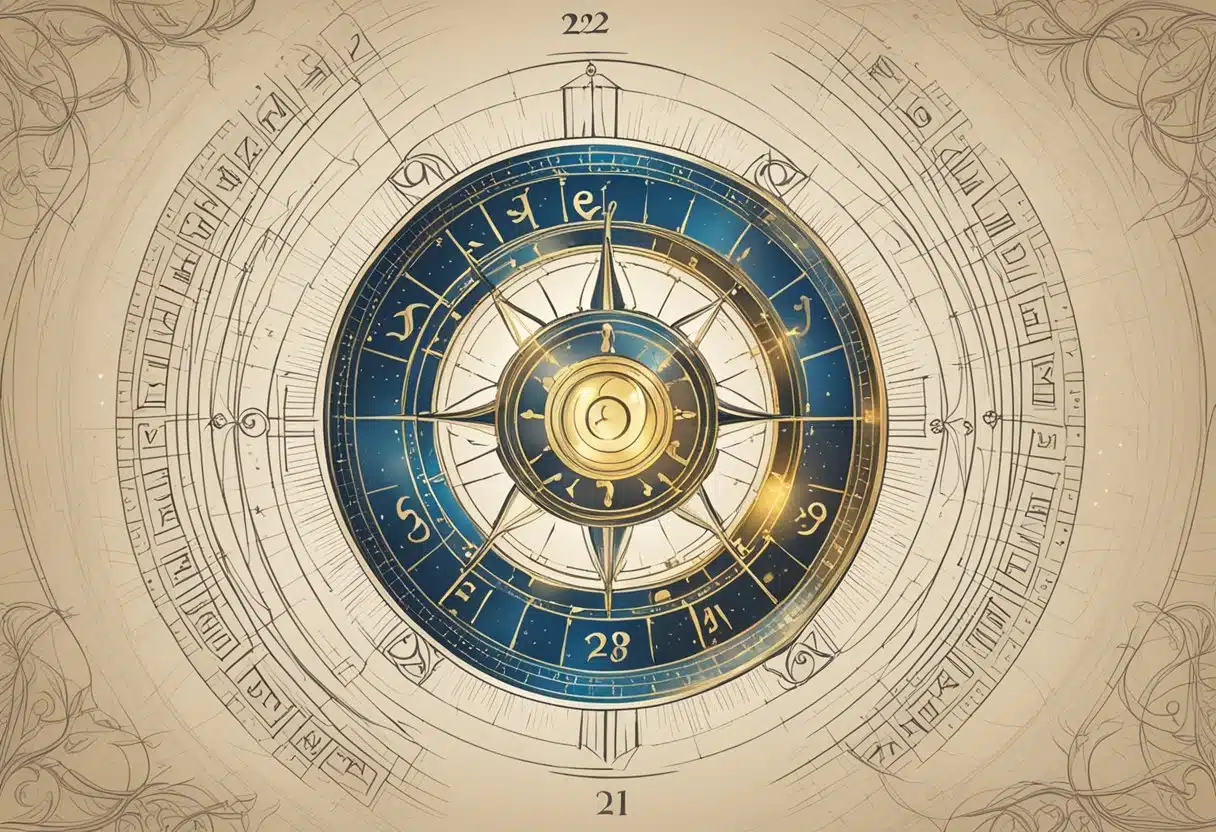 A celestial wheel with the symbol for the Capricorn zodiac sign and the date "January 22" displayed prominently
