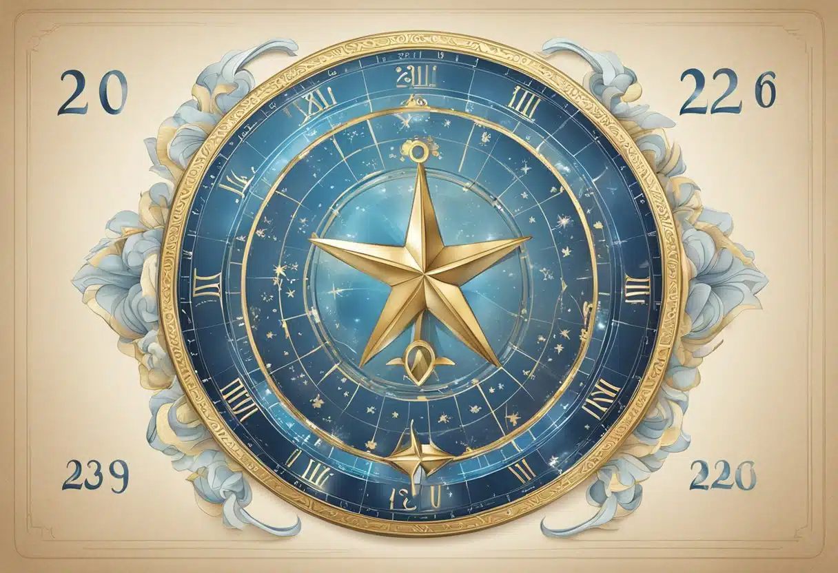 A calendar with the date "23. Januar" and the zodiac sign symbol for Aquarius