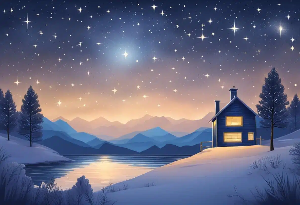 A celestial sky with the constellation of Aquarius shining brightly on the night of January 31st